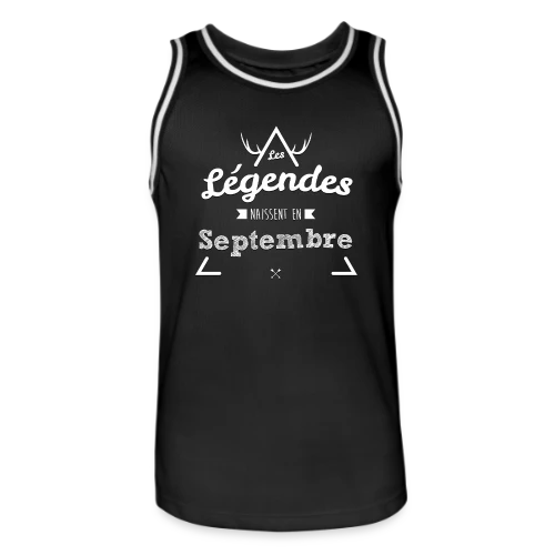T-shirt Anniversaire : Légende Née en Septembre - Maillot de basket Homme