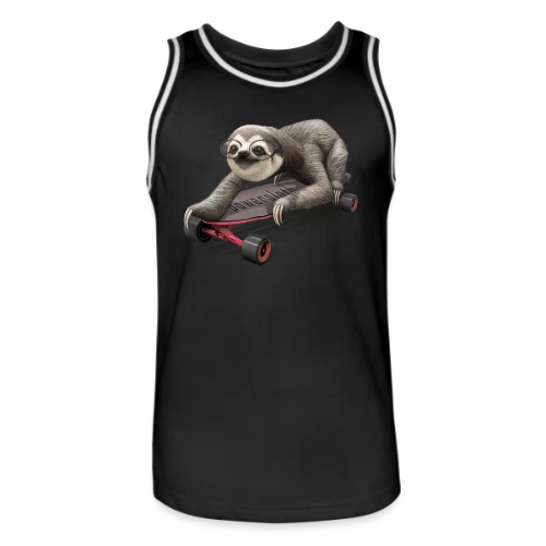 Paresseux Skateur Stylé - Maillot de basket Homme