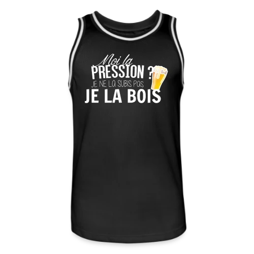 Moi la Pression, Je la Bois ! T-shirt Humour Bière - Maillot de basket Homme