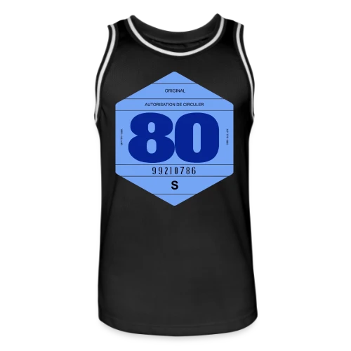 T-shirt Vignette Automobile Rétro France Années 80 - Maillot de basket Homme