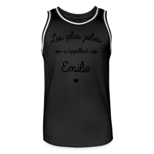 T-Shirt Prénom 'Émilie' - Le Cadeau Personnalisé Idéal - Maillot de basket Homme