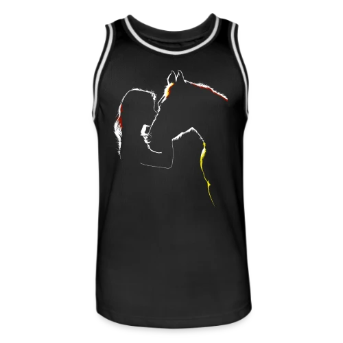 Silhouette Cavalière Abstraite - Maillot de basket Homme