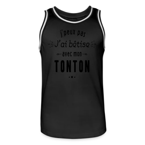 Complice de Bêtises avec Tonton - Maillot de basket Homme