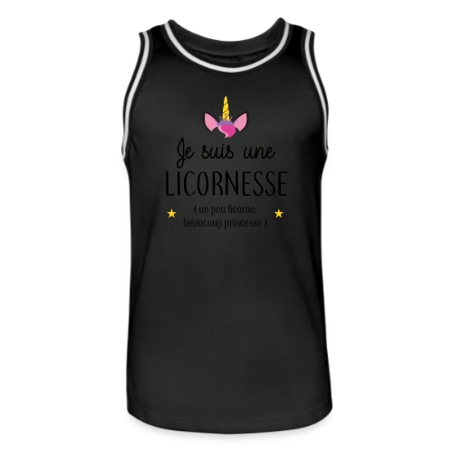 T-shirt Licornesse : Moitié Licorne, Moitié Princesse - Maillot de basket Homme