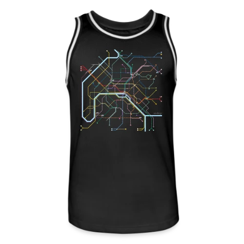 Plan Métro Paris Coloré - Maillot de basket Homme