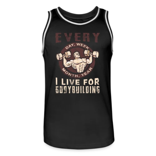 T-Shirt Bodybuilding: La Passion de la Musculation - Maillot de basket Homme