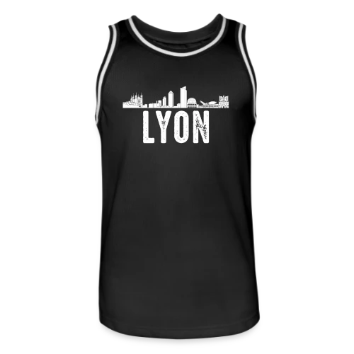 Lyon Minimaliste Blanc - Maillot de basket Homme