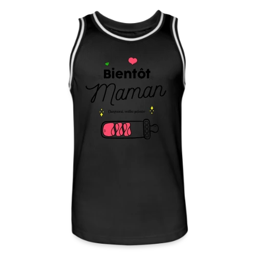 T-shirt Future Maman : Mon Cœur Bat Pour Deux - Maillot de basket Homme