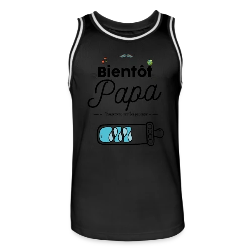 T-shirt Bientôt Papa : Humour et Annonce Naissance - Maillot de basket Homme
