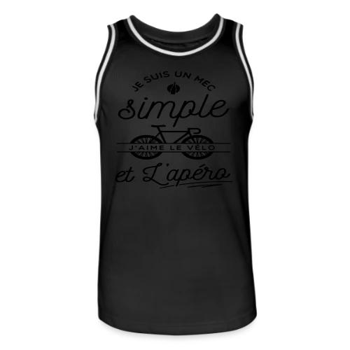T-shirt "Mec Simple, Vélo & Apéro" - Maillot de basket Homme
