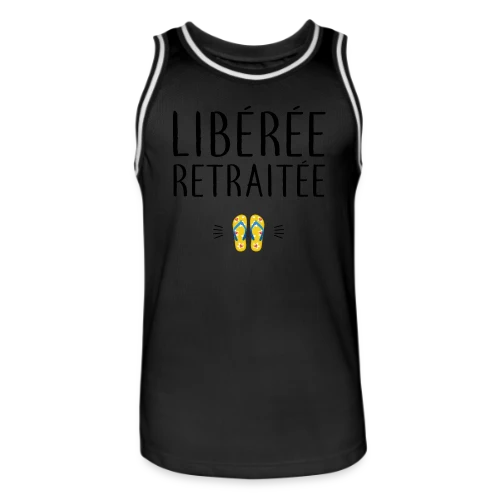 T-shirt 'Libérée Retraitée' - L'Humour pour Célébrer Sa Nouvelle Vie - Maillot de basket Homme