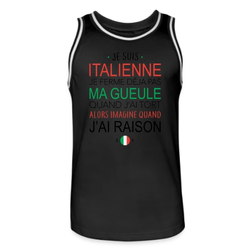 T-shirt "Italienne : Ma Voix, Ma Loi" - Maillot de basket Homme