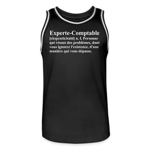 Définition de l'Experte-Comptable | T-Shirt Humour Métier Femme - Maillot de basket Homme