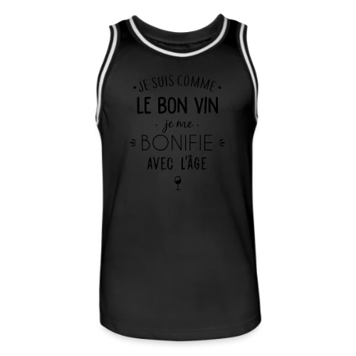 T-shirt Je me bonifie avec l'âge - Millésime Humour - Maillot de basket Homme