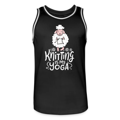 T-Shirt Tricot & Yoga: Knitting Is My Yoga - Maillot de basket Homme