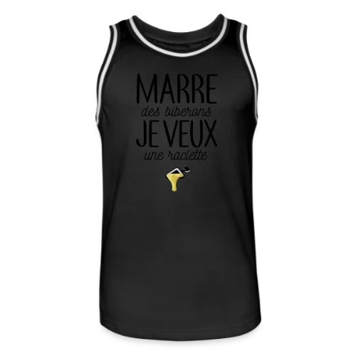 Bébé Gourmand : Marre des Biberons, Je Veux une Raclette ! - Maillot de basket Homme