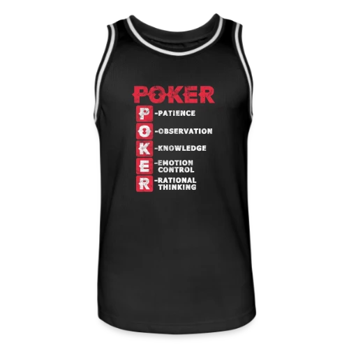 La Vie est un Poker - Maillot de basket Homme