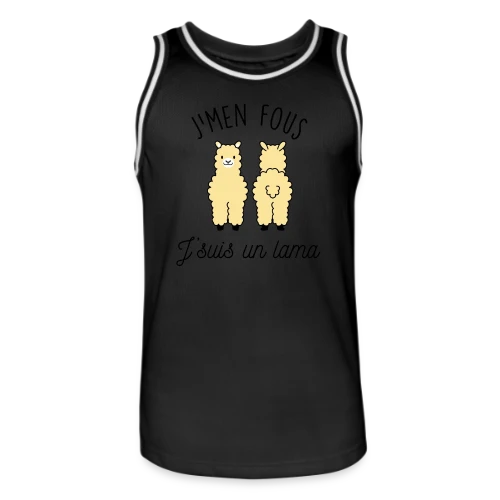 T-shirt "J'men fous j'suis un lama" - Humour Décalé - Maillot de basket Homme