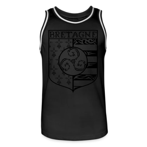 T-Shirt Bretagne - Blason Gwenn Ha Du Triskèle Tribal - Maillot de basket Homme