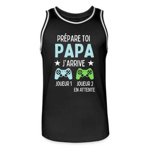 T-Shirt Futur Papa Gamer - Annonce Grossesse Humour - Maillot de basket Homme