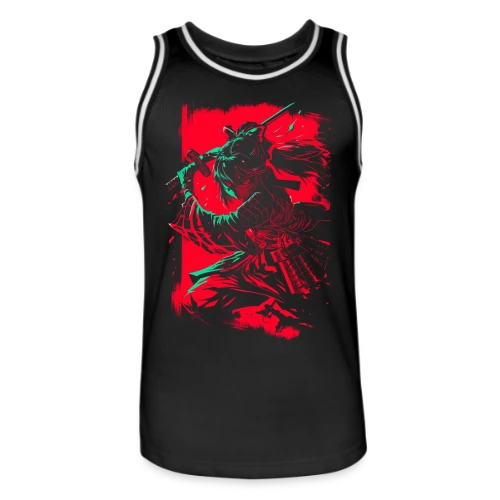 Fille Samurai Anime au Katana - Maillot de basket Homme