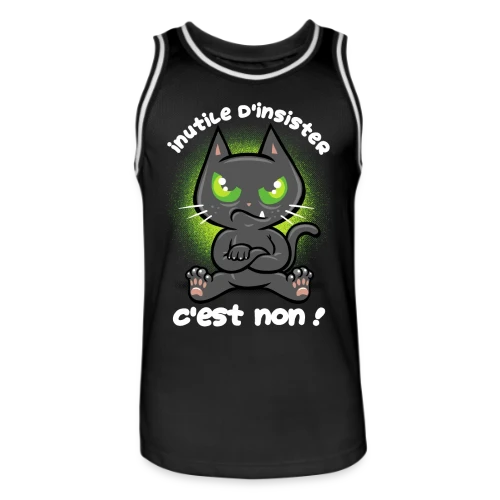 Chat Têtu : Non, et c'est tout ! - Maillot de basket Homme