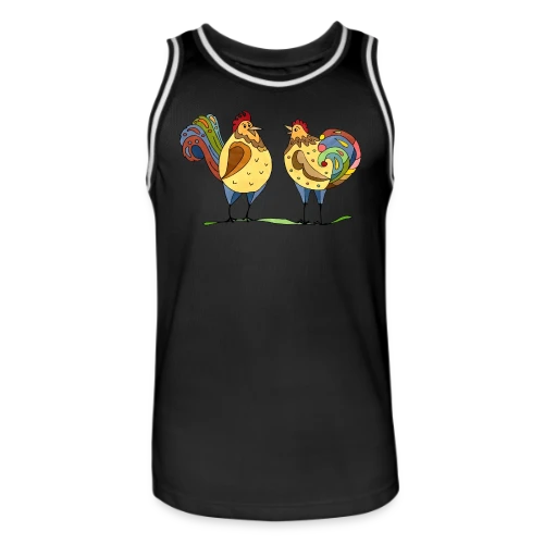 Duo Coq & Poule Champêtre - Maillot de basket Homme