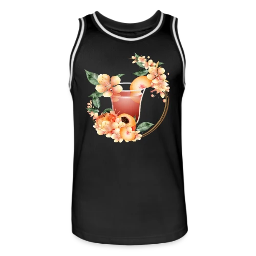 Cocktail Pêche en Fleurs: Douceur Estivale - Maillot de basket Homme