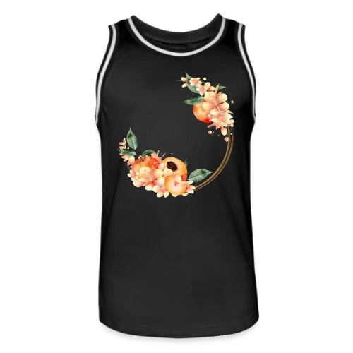 Pêche et Fleur en Couronne Tendance - Maillot de basket Homme
