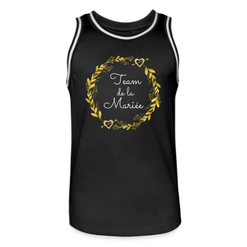 Team de la Mariée EVJF : T-shirt Couronne de Fleurs pour Enterrement de Vie de Jeune Fille - Maillot de basket Homme
