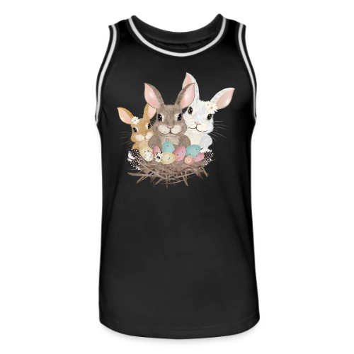 Famille de Lapins de Pâques Pastel Adorables - Maillot de basket Homme