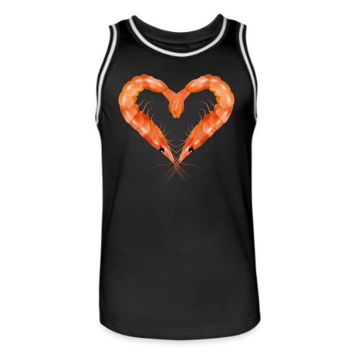 Cœur de Crevettes Roses - Maillot de basket Homme