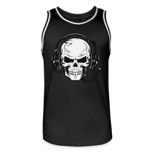 Tête de Mort Casque Audio - Esprit Rock - Maillot de basket Homme
