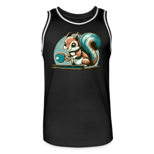 L'Écureuil Champion de Ping-Pong Cartoon - Maillot de basket Homme