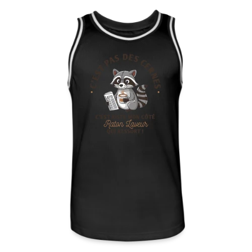 T-shirt Humour : Mon Côté Raton Laveur - Maillot de basket Homme