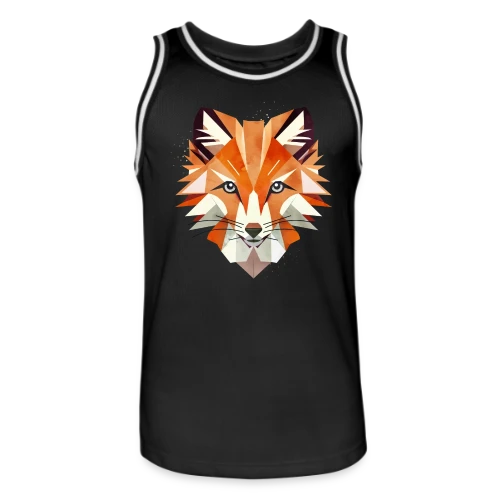 Renard Géométrique Éclatant - Maillot de basket Homme