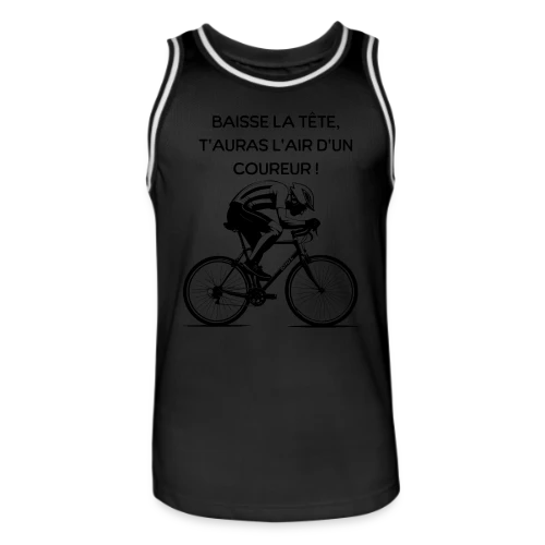 Cyclisme Humour - Design Minimaliste Vélo - Maillot de basket Homme