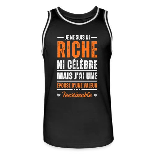 T-Shirt Homme - Mon Épouse D'une Valeur Inestimable - Maillot de basket Homme