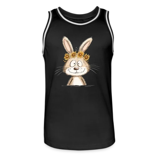 Lapin Rigolo Couronne Fleurs - Maillot de basket Homme