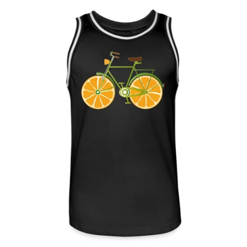 T-shirt Vélo Fruitix : L'Original Fun aux Roues Oranges - Maillot de basket Homme
