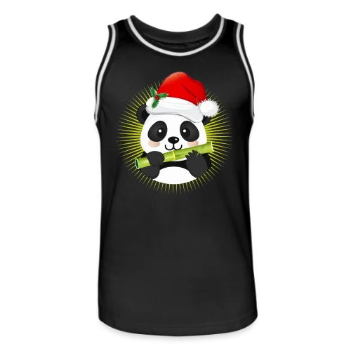 Panda Festif de Noël - Maillot de basket Homme