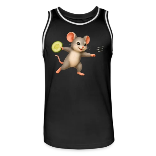 La Souris Frisbee et la Tranche de Concombre - Maillot de basket Homme