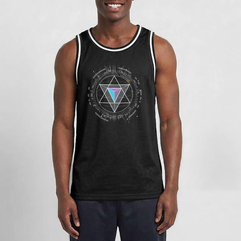 nerd cpu pyramide illuminati jeu wow hacker code Maillot de basket Homme