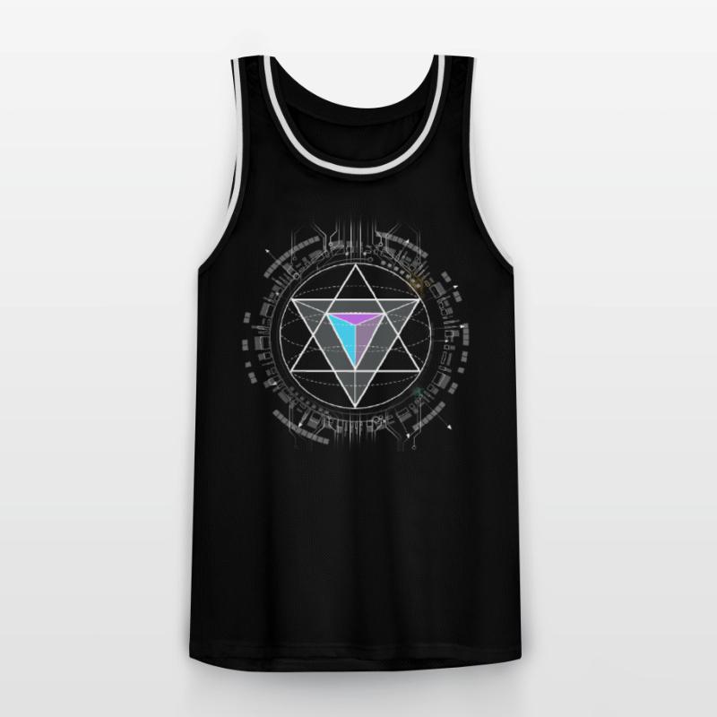 nerd cpu pyramide illuminati jeu wow hacker code Maillot de basket Homme
