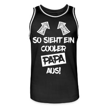 So sieht ein cooler Papa aus - Männer Basketball-Trikot - Schwarz/Weiß - Vorne - AI Model Male 185 dark (185cm)