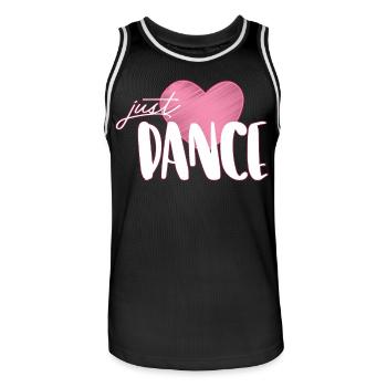 danse - Maillot de basket Homme - noir/blanc - Devant - AI Model Male 185 dark (185cm)