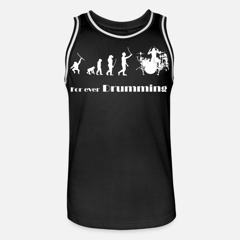 Evolution - For ever drumming - Men's Basketball Jersey - black/white