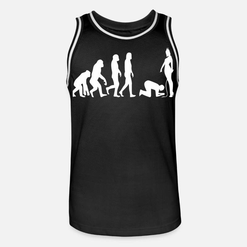 Evolution Mann - Männer Basketball-Trikot - Schwarz/Weiß