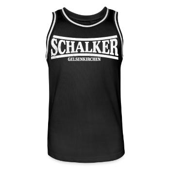 Schalker Gelsenkirchen - Männer Basketball-Trikot - Schwarz/Weiß - Vorne - AI Model Male 185 dark (185cm)