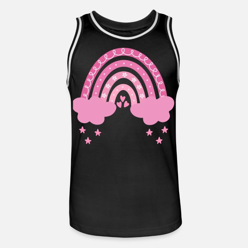 Arcobaleno Boho - Maglia da basket per uomo - nero/bianco